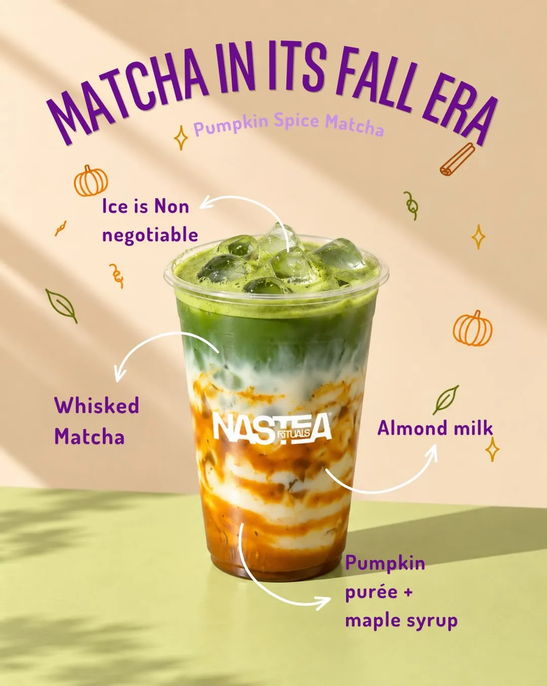 Pumpkin spice matcha latte recipe